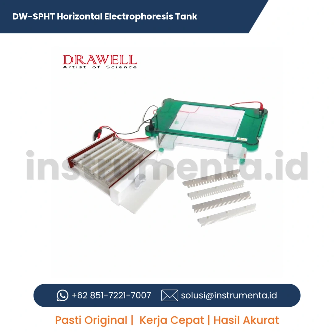 Jual Drawell DW-SPHT Horizontal Electrophoresis Tank Distributor Resmi Alat Laboratorium Molekuler Ready Stock